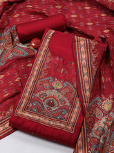 Neck Work Chanderi Unstitched Suit Piece With Dupatta